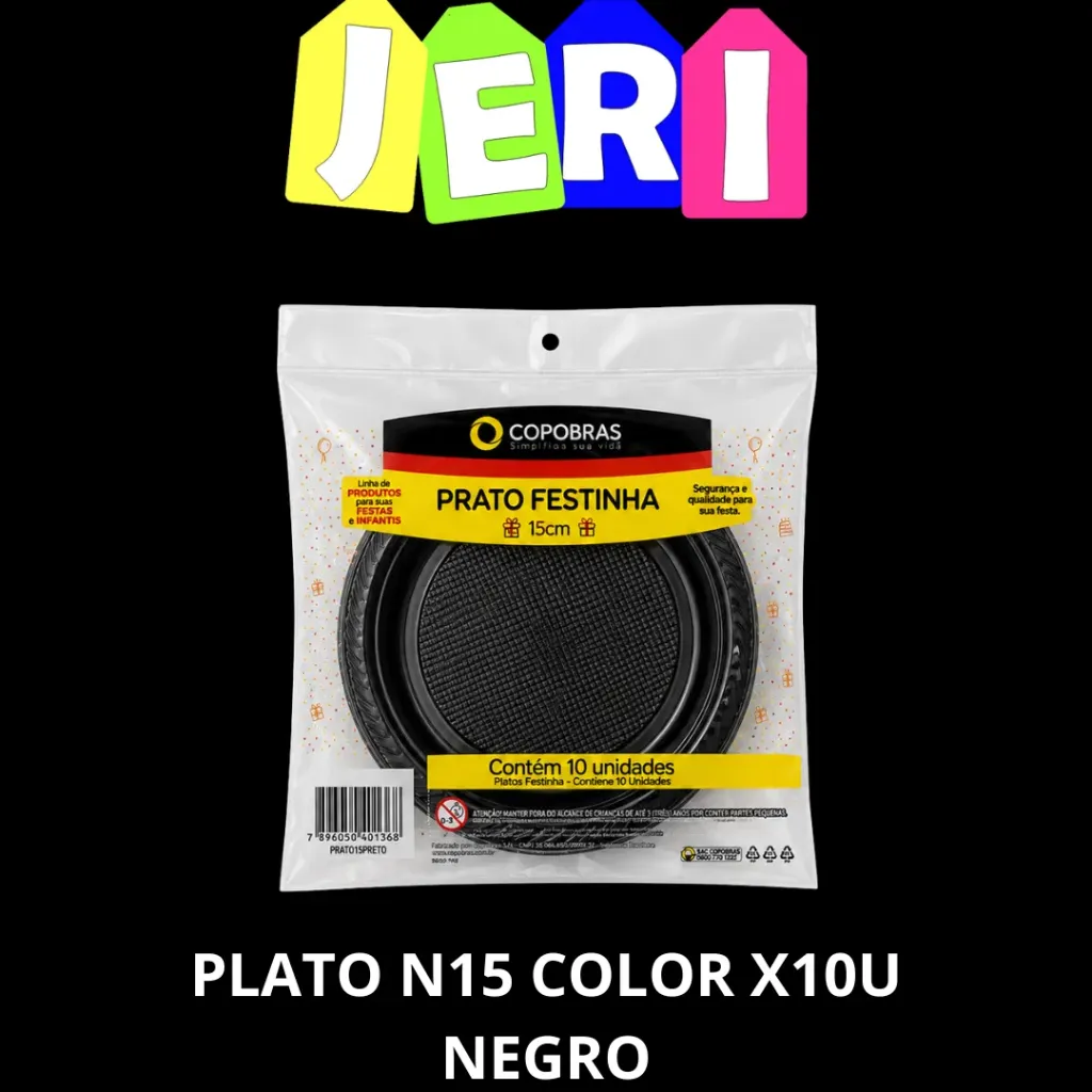 PLATO N15 COLOR X10U (NEGRO)