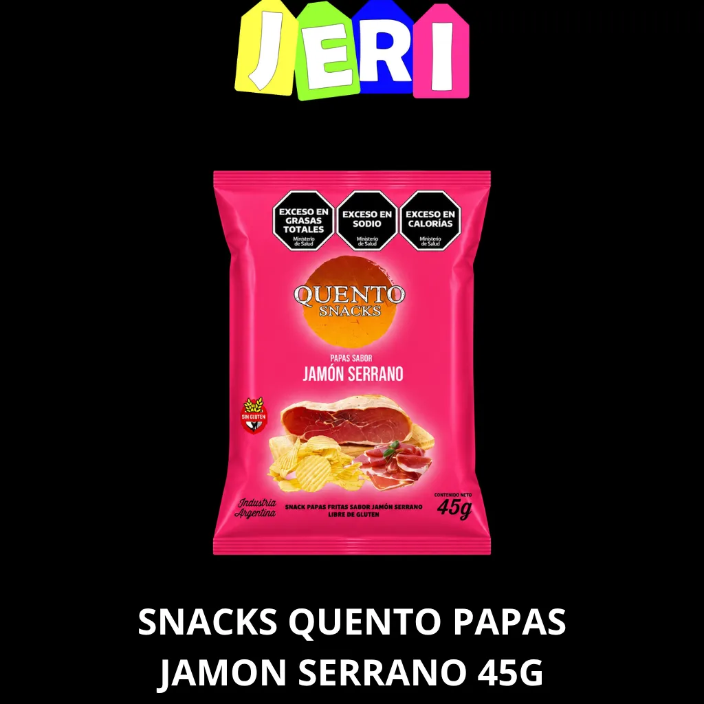SNACKS QUENTO PAPAS JAMON SERRANO 45G
