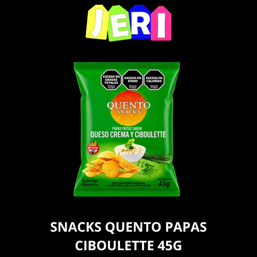 SNACKS QUENTO PAPAS CIBOULETTE 45G