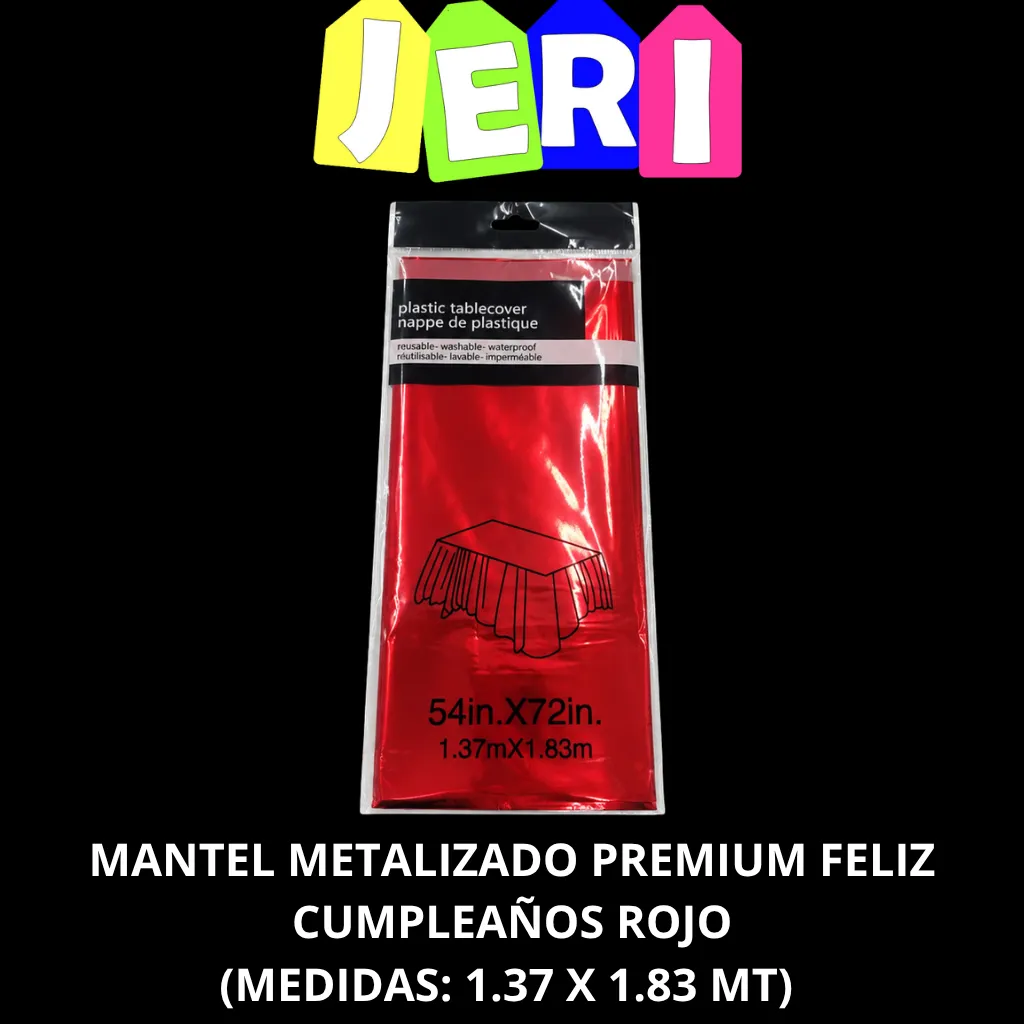 MANTEL METALIZADO PREMIUM (ROJO)