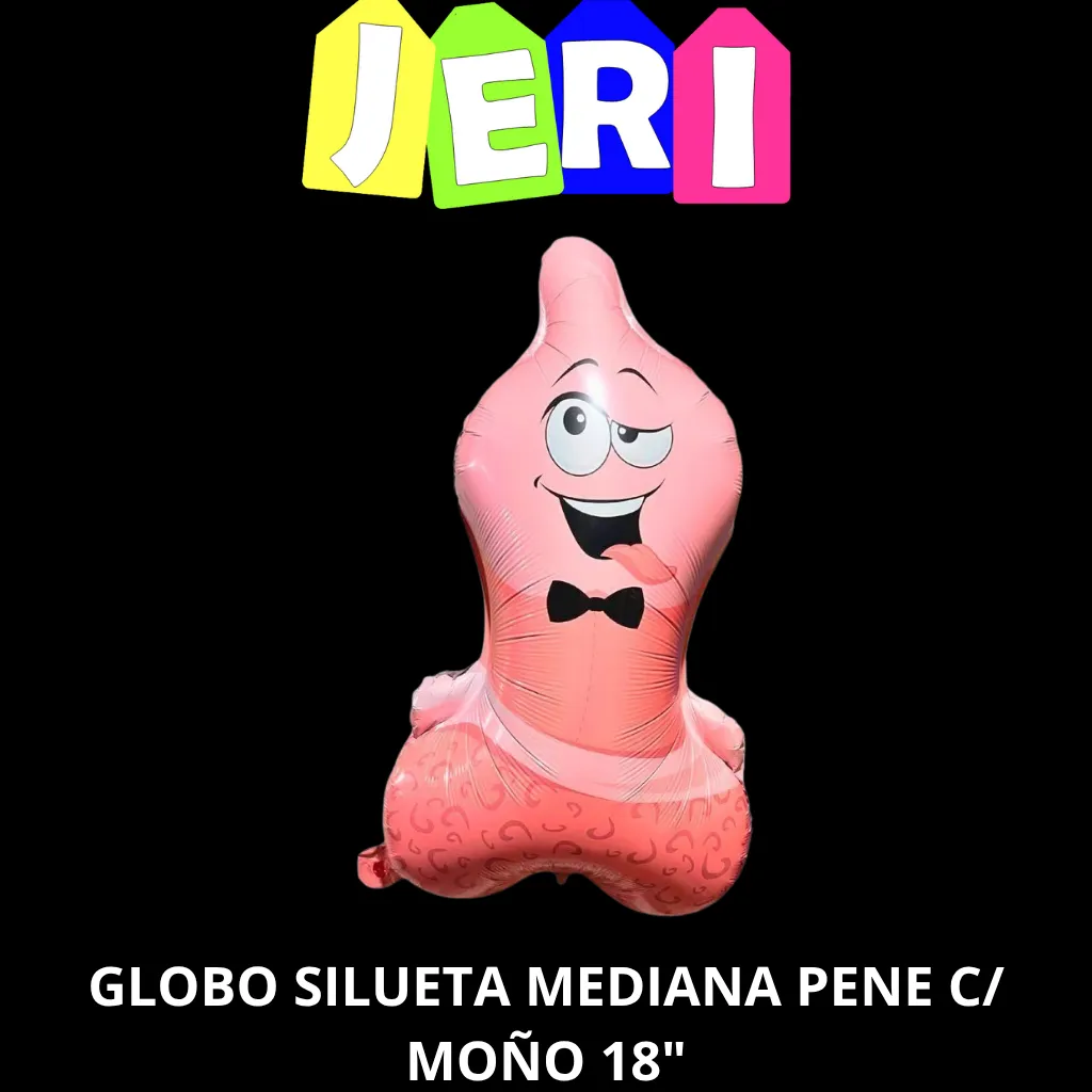 GLOBO SILUETA MEDIANA PENE C/ MOÑO 18"