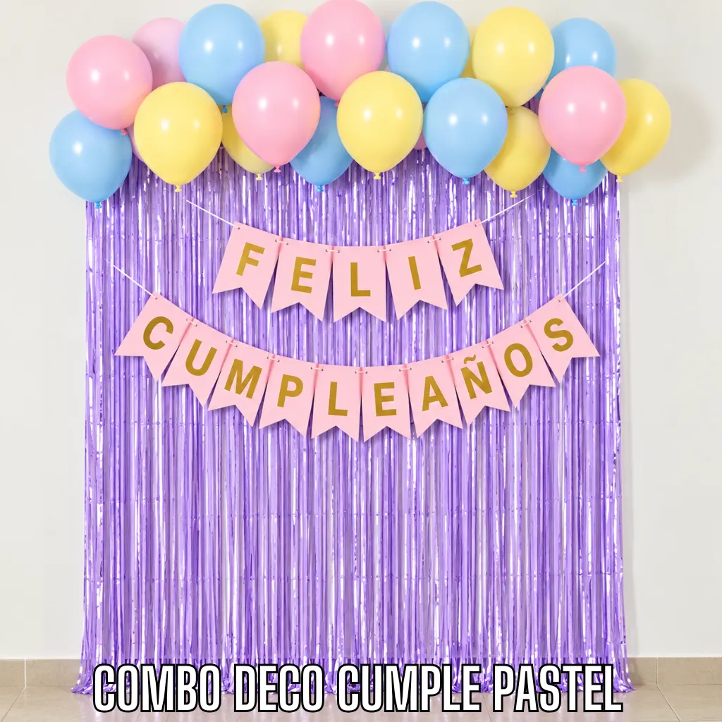 COMBO DECO CUMPLE PASTEL