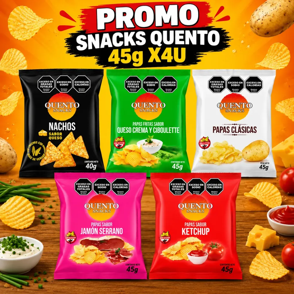 PROMO SNACKS QUENTO 45g X4U