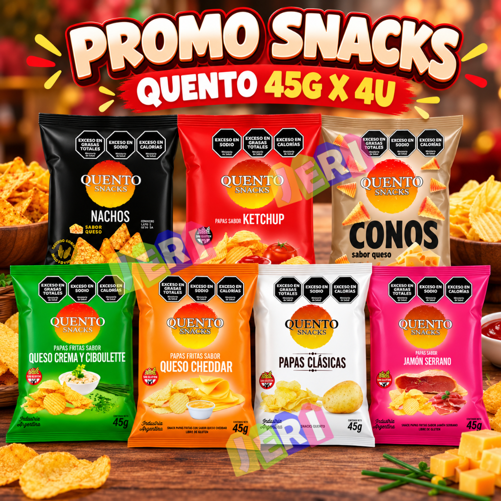 PROMO SNACKS QUENTO 45g X4U