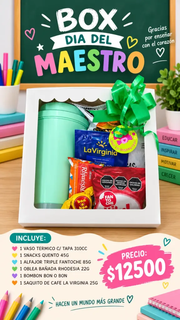 BOX 5 SEPTIEMBRE: CAJA GOLOSINERA + VASO TERMICO