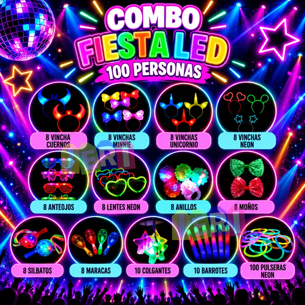 COMBO FIESTA LED 100 PERSONAS