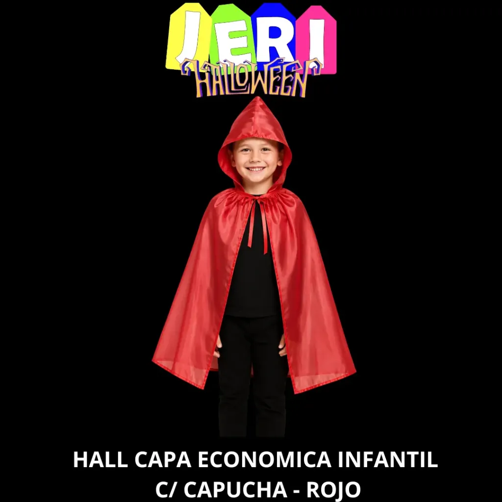 HALL CAPA ECONOMICA INFANTIL C/ CAPUCHA (ROJO)