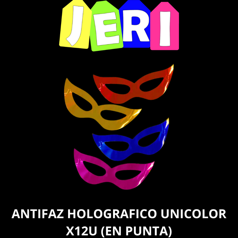 ANTIFAZ HOLOGRAFICO UNICOLOR X12U (EN PUNTA)