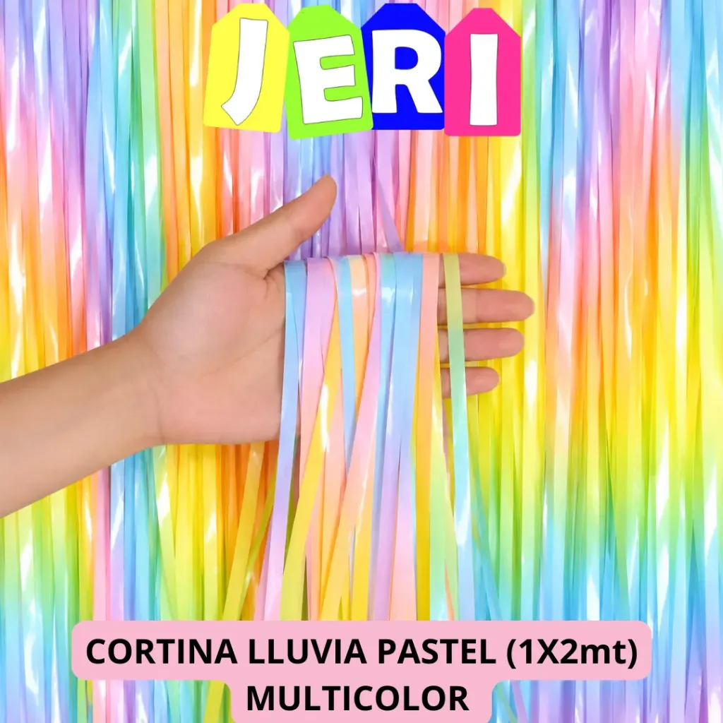 CORTINA LLUVIA PASTEL MULTICOLOR