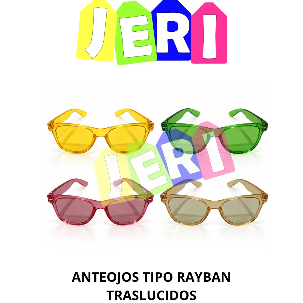 ANTEOJOS TIPO RAYBAN TRASLUCIDOS