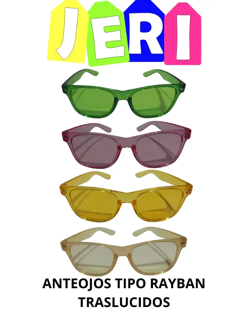 ANTEOJOS TIPO RAYBAN TRASLUCIDOS