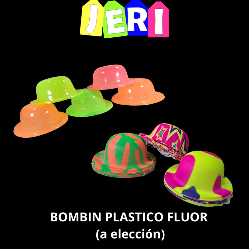 GORRO BOMBIN PLASTICO FLUOR